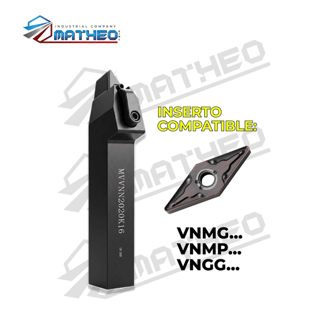 Porta inserto exterior p/ torno MVVNN2020K16