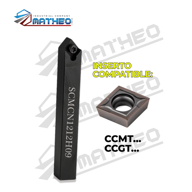 Porta inserto exterior p/ torno SCMCN1212H09