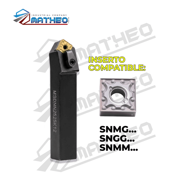 Porta inserto exterior p/ torno MSDNN2525K12