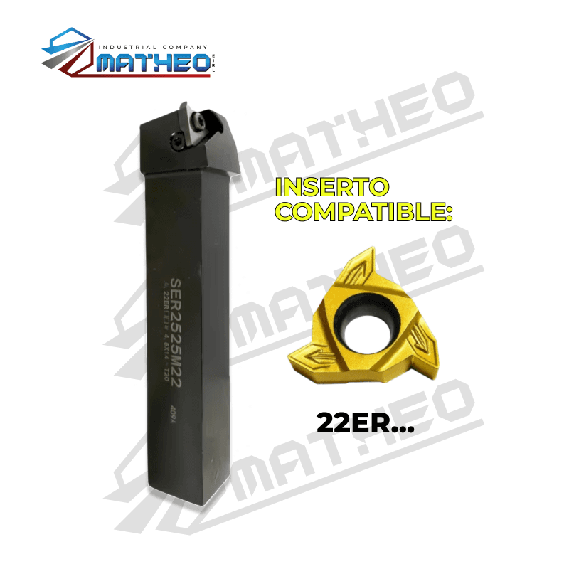 Porta inserto exterior roscado SER2525M22