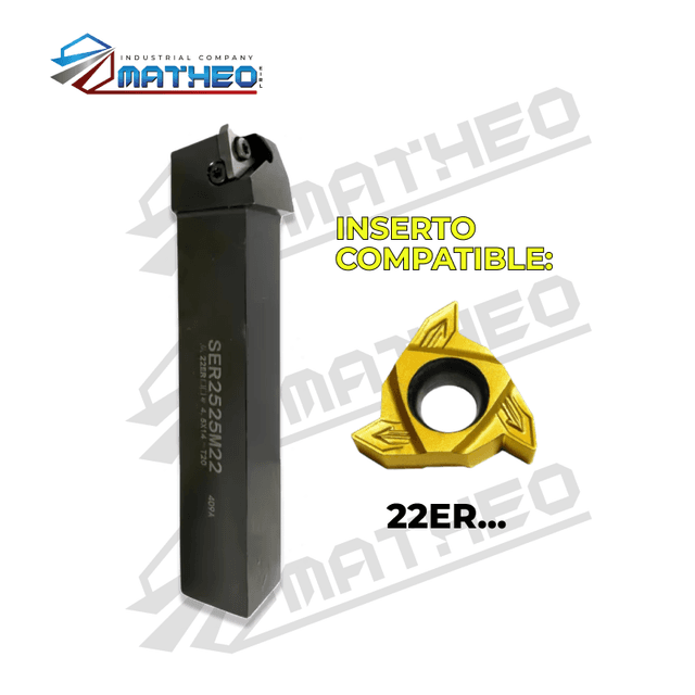 Porta inserto exterior roscado SER2525M22