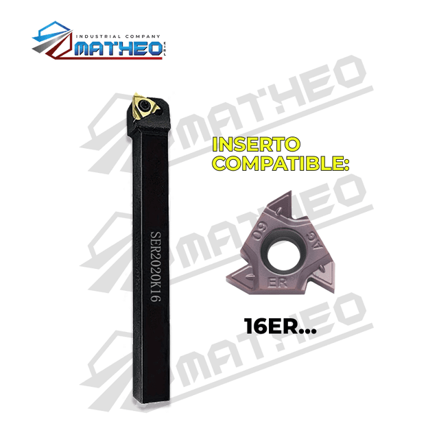 Porta inserto exterior roscado SER2020K16