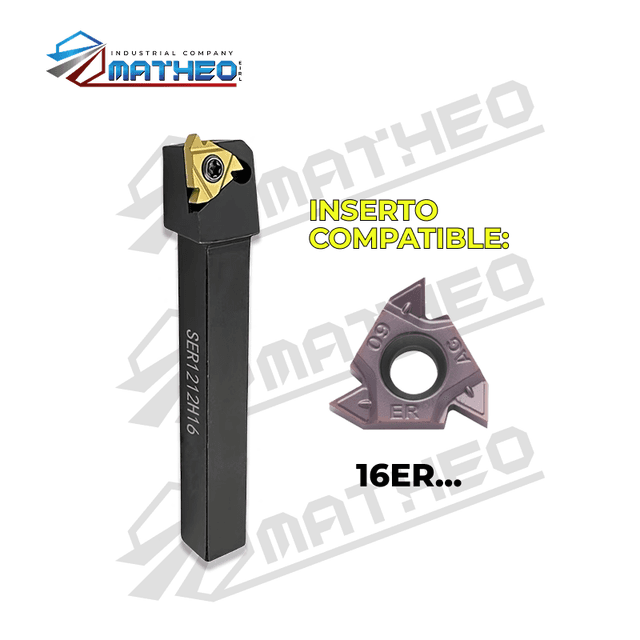 Porta inserto exterior roscado SER1212H16