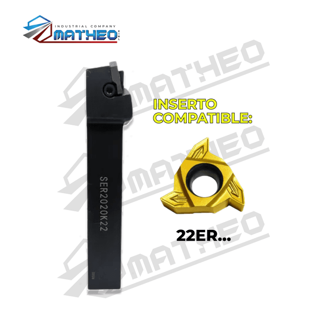 Porta inserto exterior roscado SER2020K22